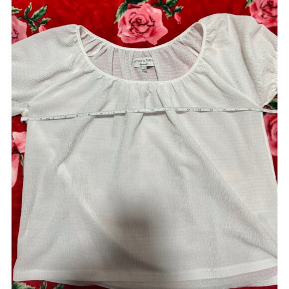 Madewell Blouse Women’s Small White NWT Puff Sleeve Cottagecore Romantic - Picture 12 of 13